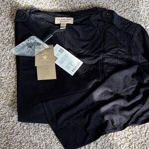 Burberry Black Button-Shoulder Tee